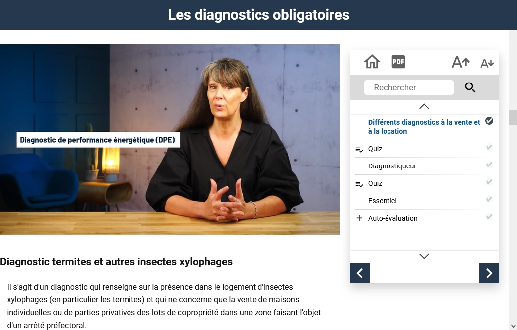 Module de formation immobilier