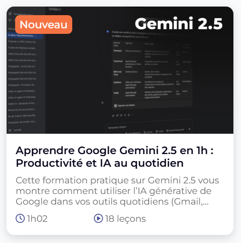 Formation Google Gemini