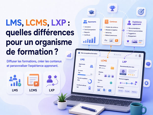 LMS, LCMS, LXP : quelles différences pour un organisme de formation ?